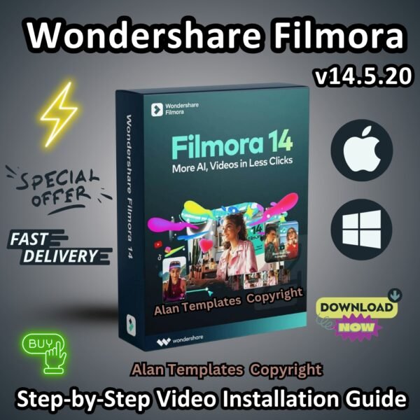 Wondershare Filmora v14.5.20 | Video Editing Software for macOS & Windows | Motion Tracking, Keyframing & Color Match